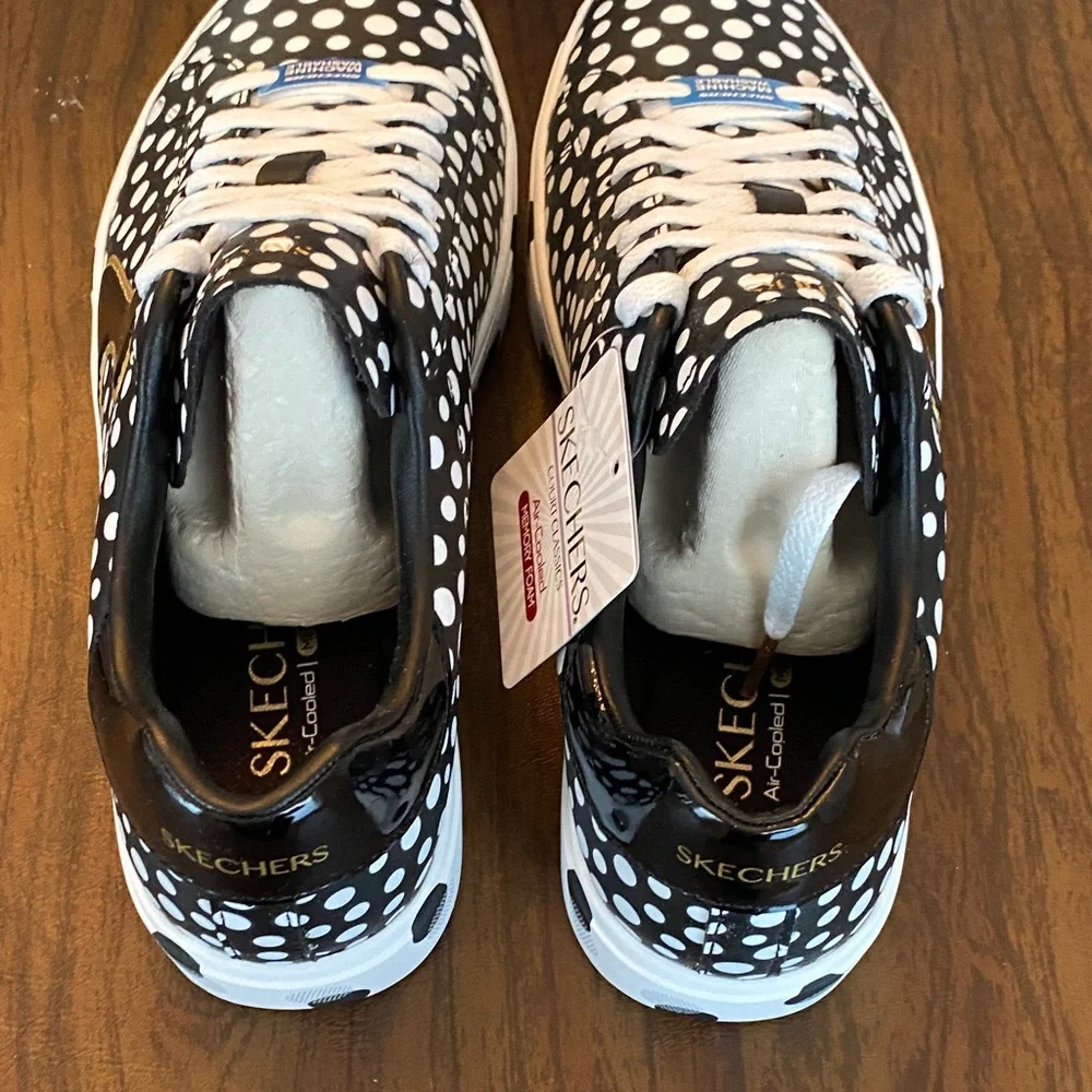 Skechers NIB - Eden Dots Galore Black and White Polka Dot Sneakers - Picture 7 of 11